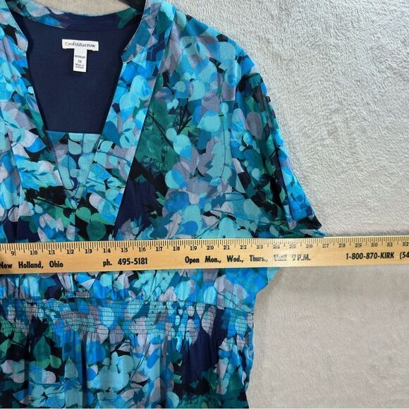 Croft & Barrow Flowy Top Elastic Waist Babydoll Lined Chiffon Plus Sz 3X - Picture 5 of 8